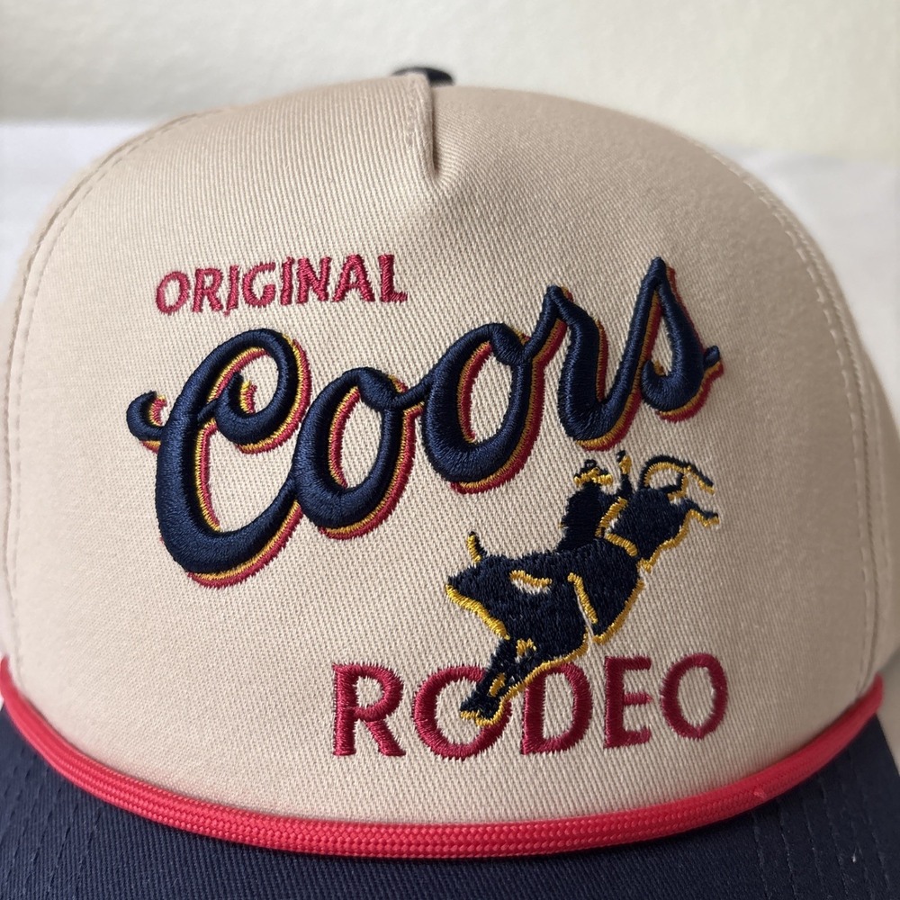 Coors Rodeo 3D Embroidered Logo Rope Adjustable Snapback Hat‎ - Picture 2 of 9
